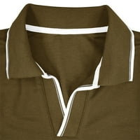 GUZOM Muške majice s dugim rukavima Veliki i visoki-posadni vrat COLORBLOCK pulover Ležerne prilike