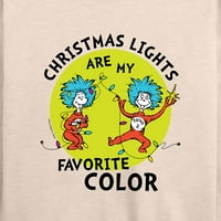 Mačka u šeširu - Božićna svjetla su moja omiljena boja - ženska grafička majica Raglan