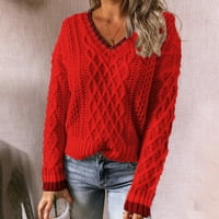 Viikei džemperi za žene odolijevanje plus veličine pulover džemperi za žene labavi patchwork solid line