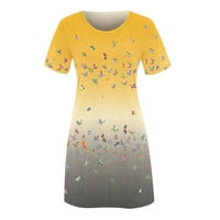 Sendresses za žene Boho kratki rukav Vintage cvjetni cvjetni džepni haljina s kratkom haljinom Boho