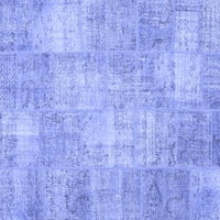 Ahgly Company Zatvoreni pravokutnik patchwork plavi prelazni prostirci, 3 '5'