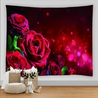 3D crvena ruža cvijeće tapiserija zid vješalica za kućna dekor umjetnosti boemske velike zidne tapiserije