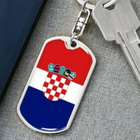 Hrvatska zastava za zastavu Oznaka za pse od nehrđajućeg čelika ili 18K zlato