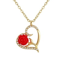 Rose Girls Rose Cvjetni oblik Nakit ogrlica ogrlica za žene Privjesak za žene Ogrlice i privjesci