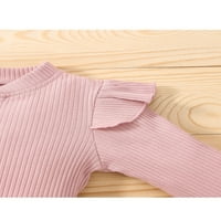 Seyurigaoka Baby Girl Plain set, prednji gumb Bodicu + hlače pune dužine