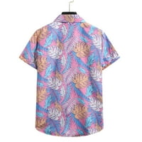 Košulje za muškarce Care Ležerne prilike ljetne tipke za ispis Kratki rukavi O-izrez Labavi majica Bluza