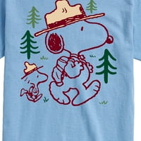 Kikiriki - Snoopy i Woodstock planinarenje - Muška grafička majica kratkih rukava