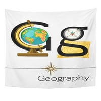 Šareno flash slovo g je za geografiju nauke Abeceda Zidna umjetnost Viseća tapiserija Kućni dekor za
