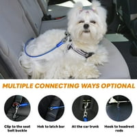 Petbobi Dog Auto sigurnosni sigurnosni remen žvakani čelični kabel 16 24 32 sa dvostrukim kopčom i kopčom za pričvršćivanje malih srednjih psa