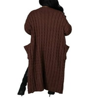 Hirigin Women Fashion Diil Cardigan Solid Boja otvorena prednja džemper dugačak džemper jesen zima labav