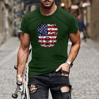 Muška majica za neovisnost Američka zastava Buldog Print majice Patriot Grafički grafički orezni majica
