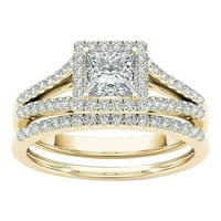 Do 65% OFF AMLBB prstenovi za žene Djevojke ženske prstenove 2-in-set odvojivi sjajni dijamantni set za angažovanje vjenčanih prstenova umetnuli cirkon zvona nakit na čišćenju