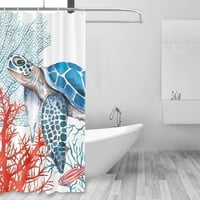 Zavjesa za tuširanje L-180 * morska kornjača kupatilo Dekor mora kornjača estetska moderna tkanina vodootporna