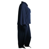 Huakaishijie Outfit za ženske rebraste majice i hlače s dugim rukavima i hlače