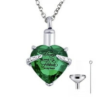 Ogrlica za kremaciju srca urnu za pepeo urn nakit nakita sa privjeskom na nakit sa kompletom za punjenje