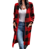 MAFYTYTPR ženski kaputi i jakne čišćenje ženske zime na prodaju Ženska modna gumba Plišani vrhovi ispisa