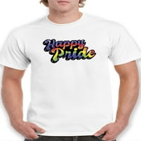 Happy Pride Bubblegum Tekst Majica Muškarci -SmartPrints Dizajn, muško 3x-Large
