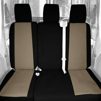 Caltrend Stražni Split nazad i čvrsti jastuk Fau Kožne poklopce sjedala za 2014 - Nissan Versa Note - NS238-06LB Bež umetnik s crnom oblogom