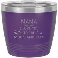 Nana - Volim te do mjeseca i leđa nehrđajućeg čelika ugraviranog izoliranog tuliranog Oz putničke kave,