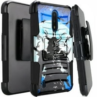 Hybrid Kickstand Holster Telefon Kompatibilan sa Nokia C Tava C Tennen - Plava Crow Warrior