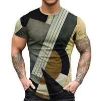 Modna majica Muškarci Slim Casual 3D tiskani modni okrugli vrat majica Top bluza s kratkim rukavima