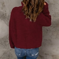 Znojici AoKSee za žene Žene Ležerne prilike Seksi moda Solid Boja dugih rukava V-izrez Ruched pulover