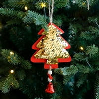 Čvrsti šljokice sa zvonom božićne stablo privjesak Dodavanje božićnog ambijenta obloge za božićnu ukras