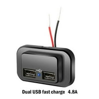 Dual USB lučki automobil brzi punjač utičnica za napajanje Vodootporni montiranje najbolje H4H3