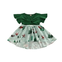 Kiapeise Christmas Toddler novorođenčad Dječji dječji odjeću Little Baby Rompers Big Sis Božićna haljina