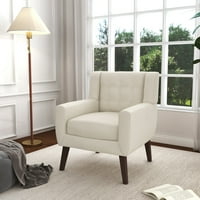 Daisy pamučna posteljina izgled tkanine Moderna akcentna stolica Accesce Stolice Bež
