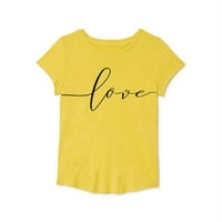 Ljubavna grafička majica za djevojčice veličine 18