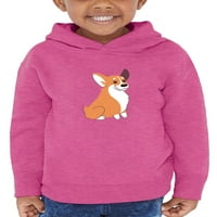 Cartoon Welsh Corgi sjedeće hoodie toddler -Image by Shutterstock, Toddler