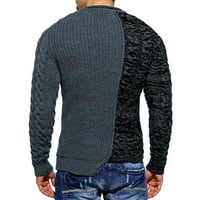 Yskkt muns color blok crew džemper pulover kabel jesen zimski ležerni pleteni džemperi s dugim rukavima