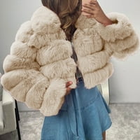 Zimska Fleece za toplim kaputima sa kapuljačom za žene Trendy Plus size Solid Cropped Fuzzy Sherpa Jakne