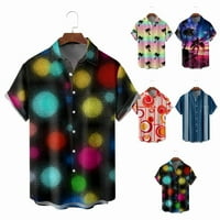 Muški casual gumb dolje na havajske majice rever Ispiši jeftinu odjeću za dječake 5- godina