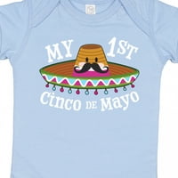Inktastičnost Moj prvi Cinco de Mayo-Sombrero i brkovi Poklon Dječak dječaka ili dječje djece
