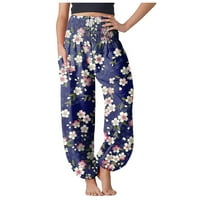 Joga hlače Ženske udobne boho hlače labave joge hlače hipi pidžama lounge boho pidžama hlače
