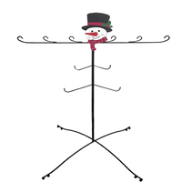 Guvpev Samostojeći božićni držač, multifunkcionalni metalni oblicni oblici Creative Cartoon Santa Claus Snowman Goblin uzorak Xmas SOCK stalak - višebojna b