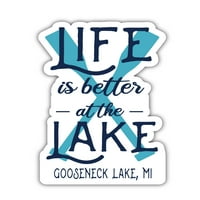 Gooseneck Jezero Michigan Suvenir Vinil naljepnica naljepnica za pakiranje 4-pakovanje