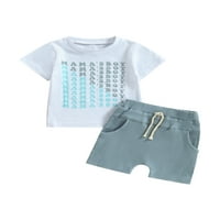 Codeop Dječački dečaci Majčin dan Outfit Podesite kratke rukave i kratke letnje odjeću