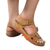 Sandale za žene Aoujea Kuća za odmor Ženske cipele Solid Boja Rhinestone Ženske sandale sa niskim potpeticama