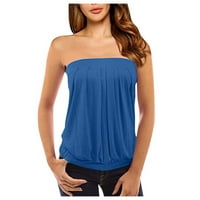 Košulje za žene Grafički labav gornji nosač bez rukava zamotana bluza sa čvrstim bluzama Thirts Womens