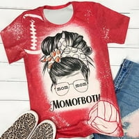 Mama obje izbeljene košulje žene Vintage Leopard grafička mama Thirt Summer Ležerna košulja