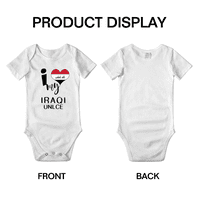 Srce My Iraqi UNCE IRAQ Love Flag Baby Jednodijelni dječji bod