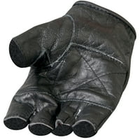 Vruće kožne gvm neobučene kožne rukavice bez prstiju sa podstavljenim palmom x-velikim