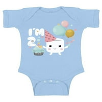 Neugodni stilovi Drugi B dan Pokloni Baby One Outfit Marshmallow Pokloni za godinu Old Baby BodySuit