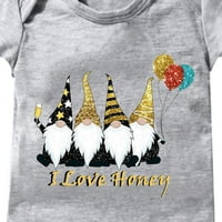 Dječaci Djevojke Romper Bee Festival Crtani I Love Med Print Med Honey Kratki rukav Craul odjeća do