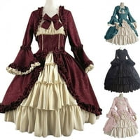 Yoeyez ženska viktorijanska haljina slatka lolita haljina s lukom Vintage Court srednjovjekovna renesansna