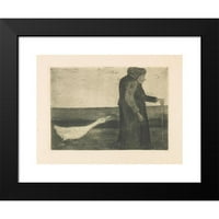 Paula Modersohn-Becker Black Modern Framed Museum Art Print pod nazivom - Žena sa guskom