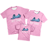 Porodična Stitch ljetna pamučna majica kratkih rukava za kratki rukav za obiteljske tinejske teenje